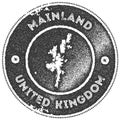 Mainland map vintage stamp.