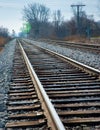 Mainline Railroad track out of Detroit Royalty Free Stock Photo