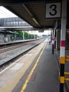 Mainline railway tracks through Bedford Station Royalty Free Stock Photo