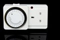 Mains Timer Adapter. UK version socket Royalty Free Stock Photo