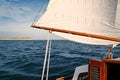 Mainsail of a classic sailing vessel, passing vlieland