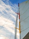 Boat Mainsail on Mast in Atlantic Beach