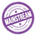 MAINSTREAM text on violet indigo round grungy stamp