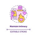 Maintain intimacy concept icon