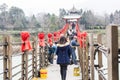 Maintaining Anlan cable bridge