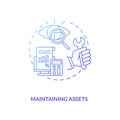 Maintaining assets concept icon