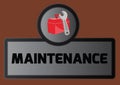 maintenance board with toolbox icon. Vector illustration decorative design Royalty Free Stock Photo