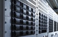 Maintenance cooling system of computer server white and black tone Royalty Free Stock Photo