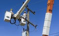 Maintenance of electricians work with high voltage Royalty Free Stock Photo