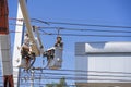 Maintenance of electricians work with high voltage Royalty Free Stock Photo