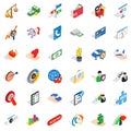 Maintenance fee icons set, isometric style Royalty Free Stock Photo