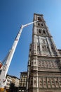 Maintenance on Giotto\'s Bell Tower Royalty Free Stock Photo