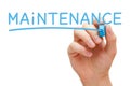 Maintenance Handwritten With Blue Marker Royalty Free Stock Photo