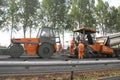 Maintenance at highway A20 at nieuwerkerk aan den IJssel in the Netherlands.