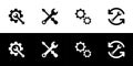 Maintenance icon set. Recover, installation, restoration, rebuild, and fixing problem