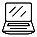 Maintenance laptop icon, outline style