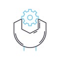 maintenance line icon, outline symbol, vector illustration, concept sign Royalty Free Stock Photo