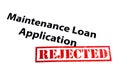 Maintenance Loan Application Rejected