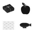 Maintenance, prison and other web icon in black style. food, transport icons in set collection. Royalty Free Stock Photo