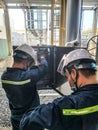 Maintenance in refinery factory