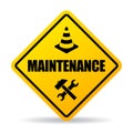 Maintenance sign Royalty Free Stock Photo