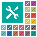 Maintenance square flat multi colored icons Royalty Free Stock Photo
