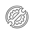 Maintenance Tool Settings Icon. Outline illust Royalty Free Stock Photo