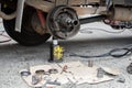 Maintenance truck wheel hub and bearing Royalty Free Stock Photo