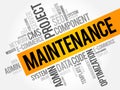 Maintenance word cloud collage Royalty Free Stock Photo