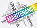 Maintenance word cloud collage Royalty Free Stock Photo