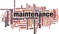 Maintenance word cloud Royalty Free Stock Photo