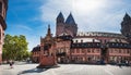 View of Mainz Cathedral in Old Town, Germany