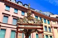 Mainz, Germany, Detail of renaissance style fountain called `Marktbrunnen` located at market square in historic city center