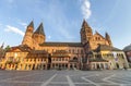 Mainz, Germany - June 12, 2017: Old kathedral Dom in Mainz city, Germany in evening Royalty Free Stock Photo