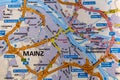 Mainz, Germany, on a road m Royalty Free Stock Photo