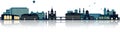 Mainz germany skyline isolated vector