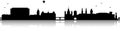 Mainz germany skyline silhouette black isolated vector