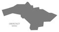 Mainz Oberstadt district map grey illustration silhouette shape Royalty Free Stock Photo