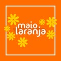 maio laranja may 18 illustration vector Royalty Free Stock Photo