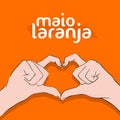 maio laranja may 18 illustration vector Royalty Free Stock Photo