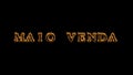 Maio Venda fire text effect black background