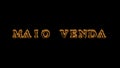 Maio Venda fire text effect black background