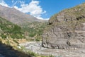 The Maipo river in Maipo Canyon, a canyon located in the Andes. Royalty Free Stock Photo