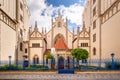 The Maisel synagogue erected in 1592 in former Prague Jewish quarter. The Synagogue contains museum exhibits Royalty Free Stock Photo