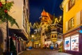 Maison Pfister at night in Colmar, Alsace, France Royalty Free Stock Photo