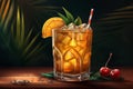 Maitai cocktail bar. Generate Ai Royalty Free Stock Photo