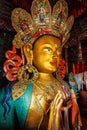 Maitreya Buddha in Thiksey Gompa Royalty Free Stock Photo