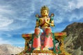 Maitreya Buddha statue in Diskit gompa, Nubra valley, Ladakh, India