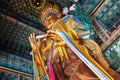 Maitreya Buddha statue in the Hall of Boundless Happiness, Lama Temple, Beijing