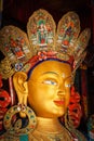 Maitreya Buddha in Thiksey Gompa, Ladakh Royalty Free Stock Photo